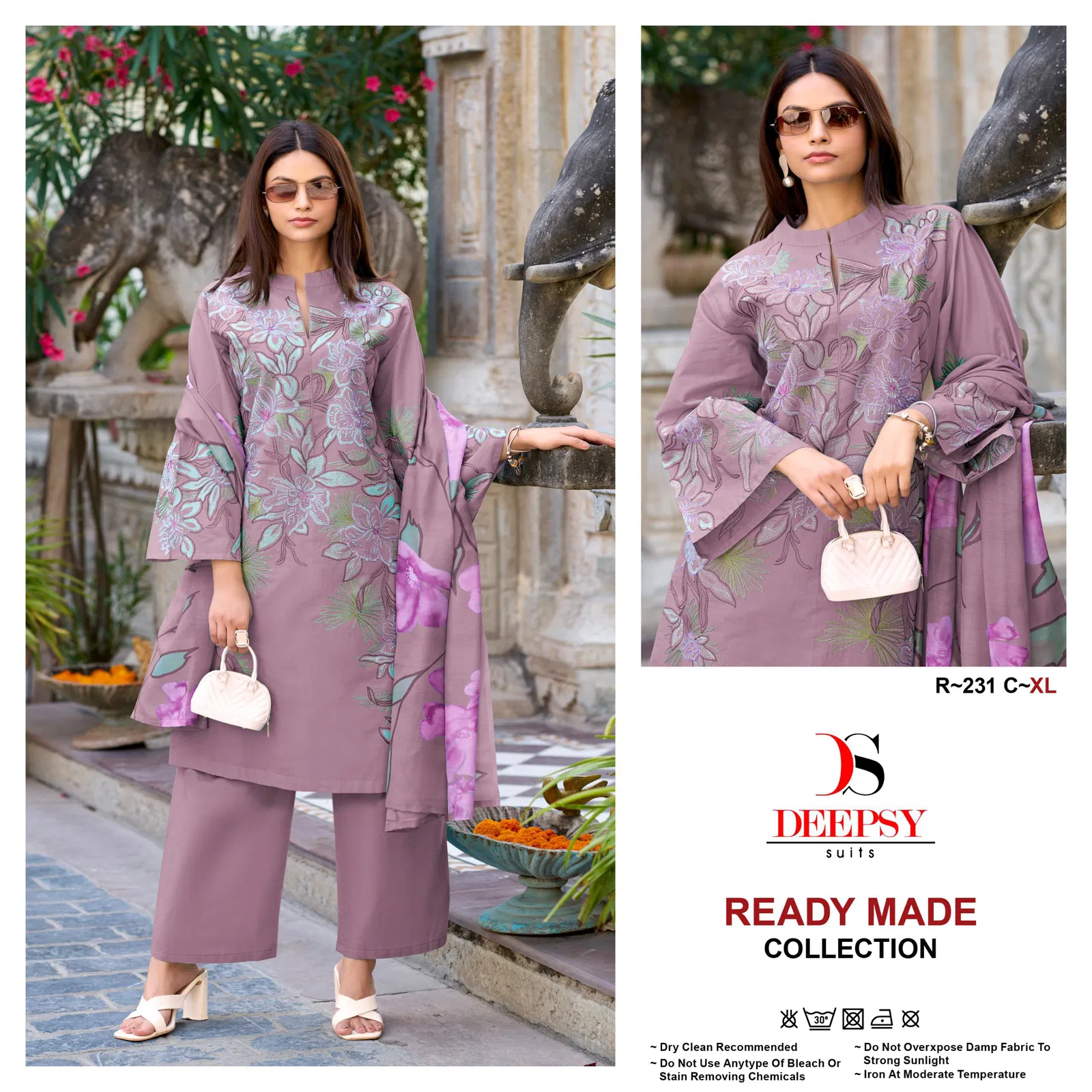 R 231 A To D By Deepsy Cotton Embroidery Surat Pakistani Suits Wholesale Market 